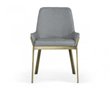 Load image into Gallery viewer, Dining Chair - Gray / Antique Brass
