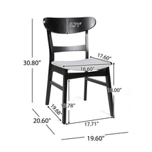 Load image into Gallery viewer, Mid Century Dining Chairs With Cushioned Seats And Wood Frame (Set of 2)
