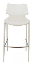 Load image into Gallery viewer, Faux Leather Low Back Bar Height Bar Chairs (Set of 2) - White
