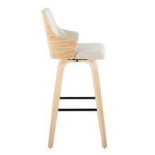 Load image into Gallery viewer, Stella - Contemporary Fixed Height Barstool With Swivel Square Footrest (Set of 2)
