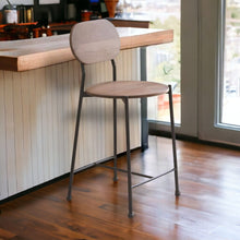 Load image into Gallery viewer, Iron Low Back Bar Height Bar Chair - Brown / Black
