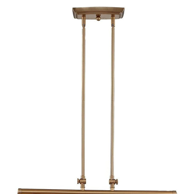 Kitchen Island Two Light Metal Dimmable Chandelier With Shades - Gold
