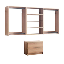 Load image into Gallery viewer, Devi - Wall Mounted Wood Closet System With Modular Units
