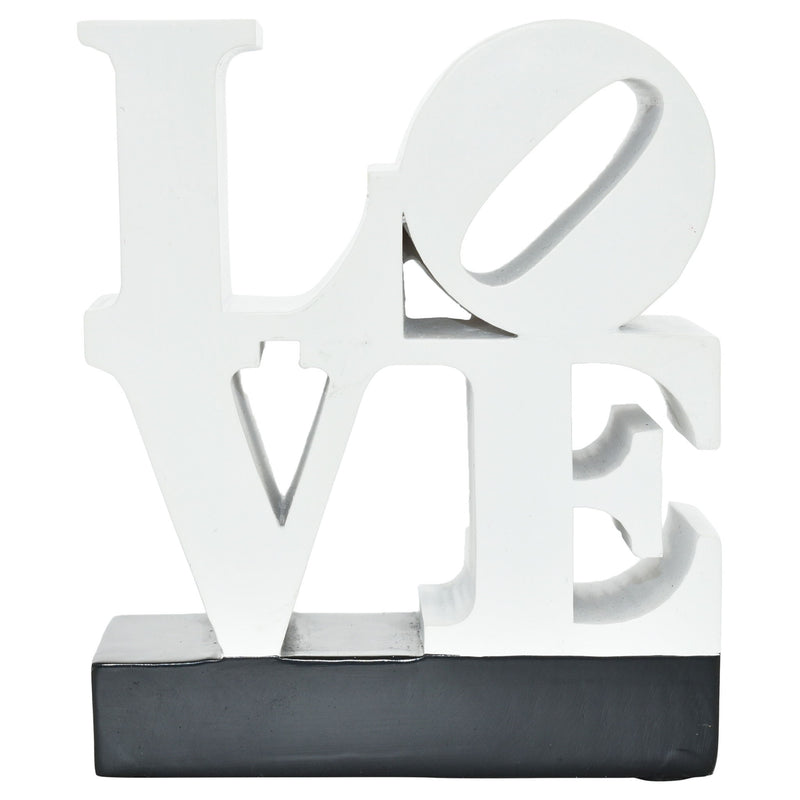 Love Tabletop Sculpture - White / Black