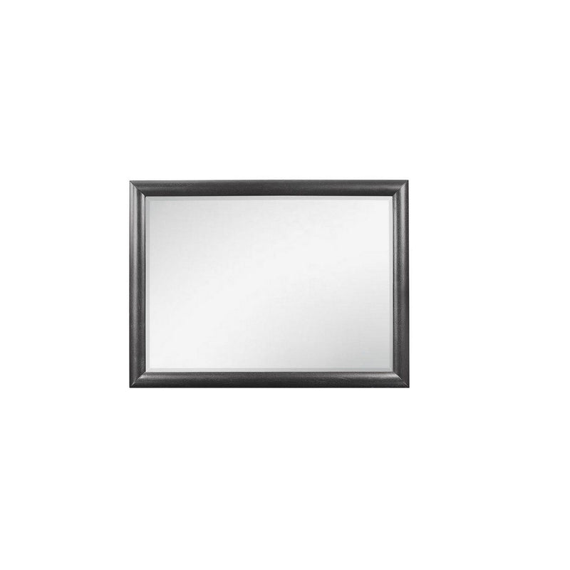 35" Framed Mounted Dresser Mirror - Dark Gray