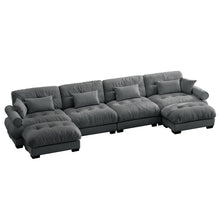 Load image into Gallery viewer, Super Comfort Oversized Modular Sectional Sofa With Movable Ottoman
