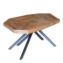 Load image into Gallery viewer, Solid Wood And Iron Free Form Coffee Table - Brown And Dark Gray
