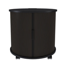 Load image into Gallery viewer, Cylinder Nightstand With Charging Station &amp; Sliding Door
