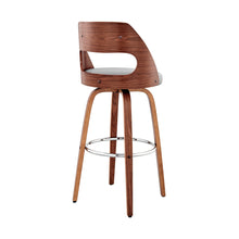 Load image into Gallery viewer, Faux Leather Counter Height Swivel Bar Chair - Gray And Brown
