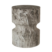 Load image into Gallery viewer, Outdoor Geometric Round End Table - Marble
