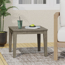 Load image into Gallery viewer, Dexterity - Outdoor Square Side Table With Wood Frame - Gray
