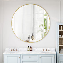 Load image into Gallery viewer, Wall Circular Mirror Metal Framed Mirror Round Vanity Mirror Dressing Mirror, For Bathroom, Living Room, Bedroom Wall Decor
