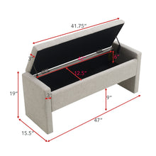 Load image into Gallery viewer, Modern Upholstered Large Bed End Bench With Storage
