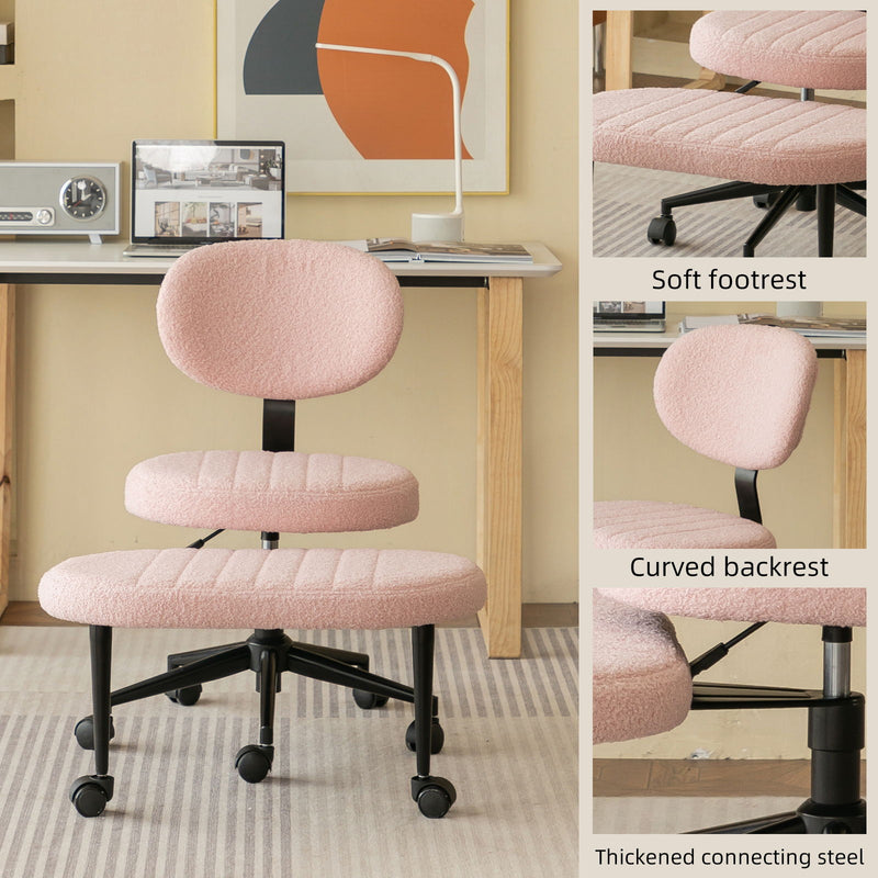 Ergonomic Cross Legged Office Chair With Back Support