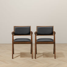 Load image into Gallery viewer, Athena - Dining Chair (Set of 2) - Black / Brown
