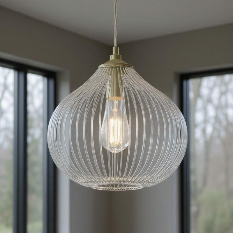 Kitchen Island Metal Dimmable Chandelier With Shades - Silver