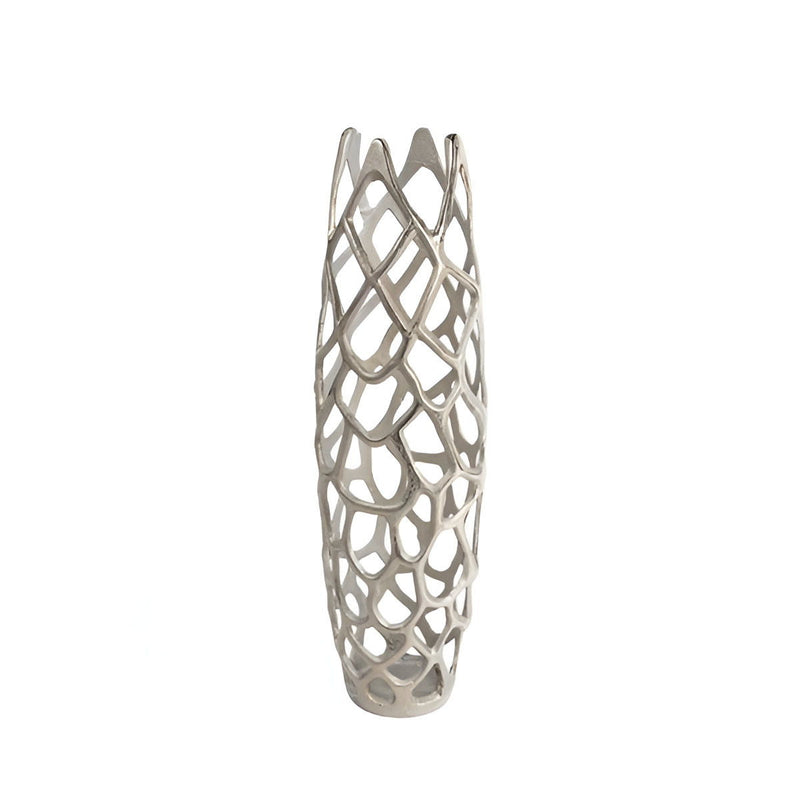 Cylinder Floor Vase (576749) - Silver