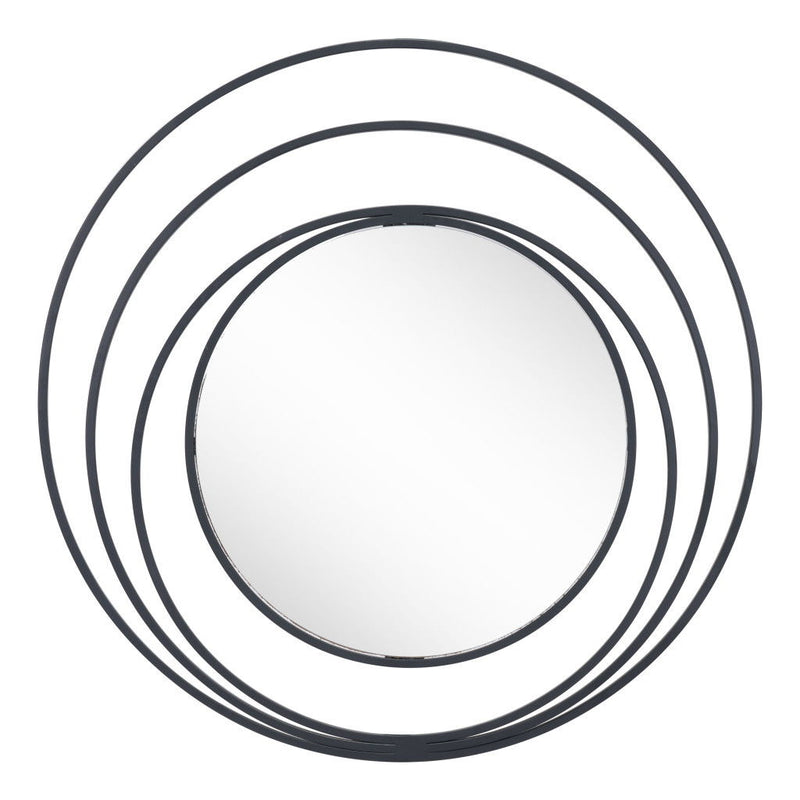 32" Oval Steel Framed Accent Mirror - Black