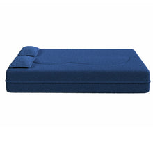 Load image into Gallery viewer, Modern Floor Sofa, With 2 Pillows, Convertible Teddy Fabric Foam Filled Bed
