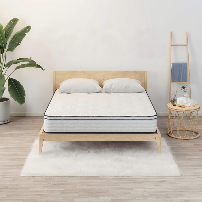 12'' Hybrid Mattress With Pocket Springs And Memory Foam, Medium Firm Support - White - Queen