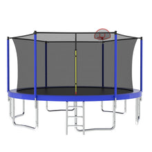 Load image into Gallery viewer, 14Ft For Kids Children With Safety Enclosure Net Outdoor Backyards Large Recreational Trampoline - Blue
