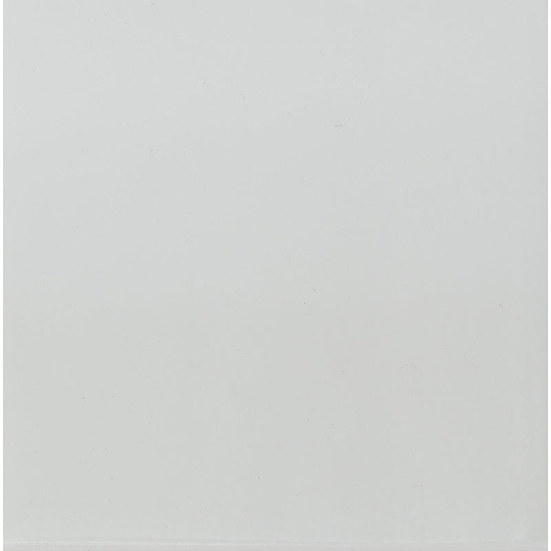 71" Glass And Stainless Steel Pedestal Base Dining Table - White / Gray