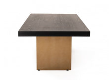 Load image into Gallery viewer, 95" Metal Sled Base Dining Table - Dark Brown
