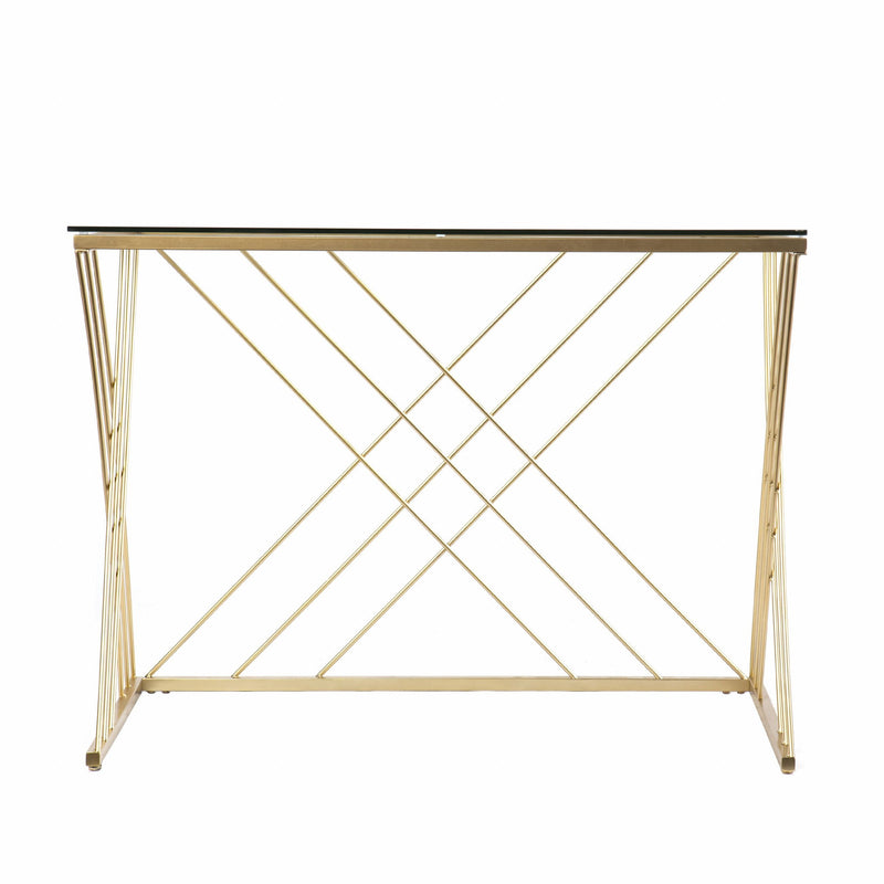 Writing Desk (402046) - Clear / Gold