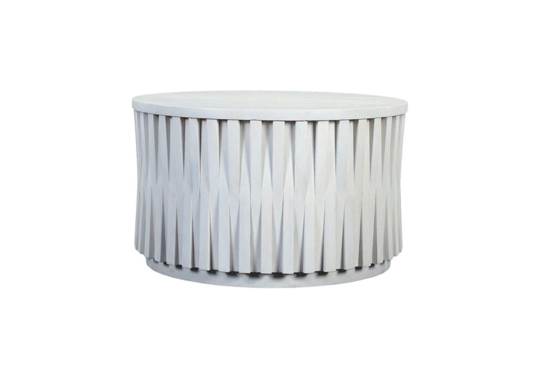 Round Drum Coffee Table (745569) - White