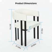 Load image into Gallery viewer, Modern Dining Upholstered Barrel Chair With Curved Back And Armrests
