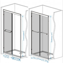Load image into Gallery viewer, Double Sliding Shower Door With Explosion Proof Film
