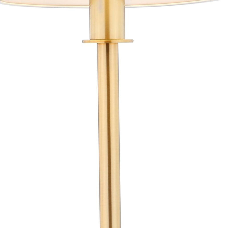 26" Novelty Table Lamp LED With Drum Shade - Brass