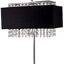 Load image into Gallery viewer, Bling Glam Faux Crystal Rectangular Table Lamp - Black
