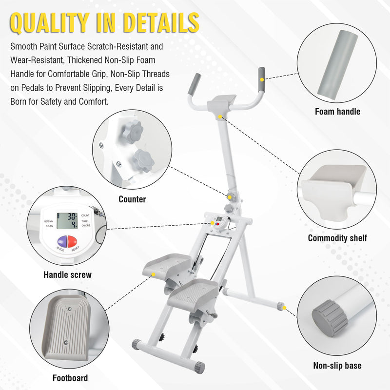 Stair Stepper Machine, Vertical Climber Exercise Equipment With LSD Display
