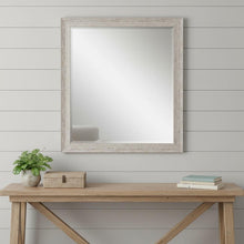Load image into Gallery viewer, 32" Distressed Wood Framed Accent Mirror - White
