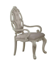 Load image into Gallery viewer, Tufted Fabric Solid Wood Dining Arm Chairs (Set of 2) - Gray
