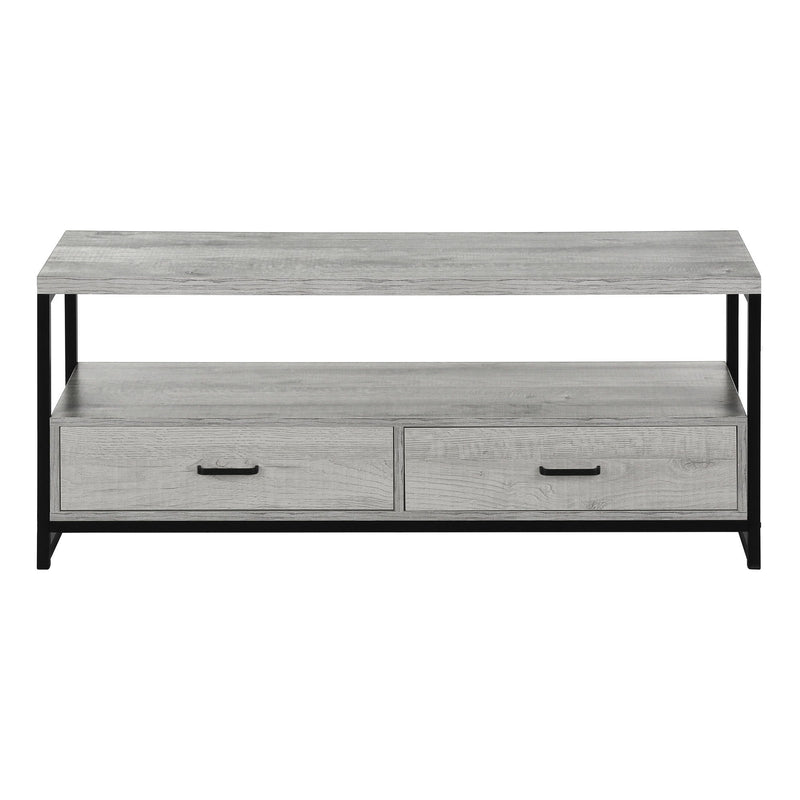 47" Cabinet Enclosed Storage TV Stand - Gray