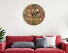 Load image into Gallery viewer, Silent Analog Round Wall Clock (554635) - Brown
