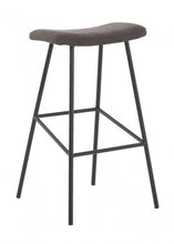 Load image into Gallery viewer, Steel Backless Bar Height Bar Chair - Gray And Black
