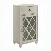 Load image into Gallery viewer, Fret Work Design Glass Door Cabinet - White
