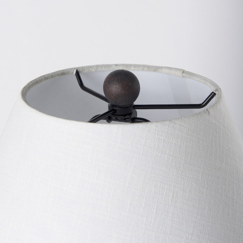 Novelty Bedside Lamp With Drum Shade - Black / White