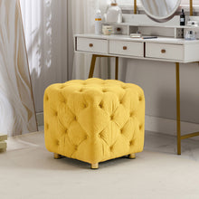 Load image into Gallery viewer, Modern Upholstered Ottoman, Exquisite Small End Table, Soft Foot Stool, Dressing Makeup Chair, Comfortable Seat For Living Room, Bedroom, Entrance
