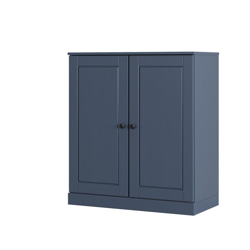 Twenty Pair Solid Woodshoe Storage Cabinet (752369) - French Blue