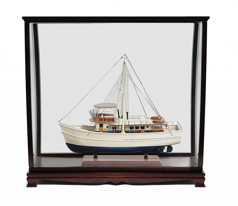 40" Solid Wood Frame Display Stand - Dark Brown