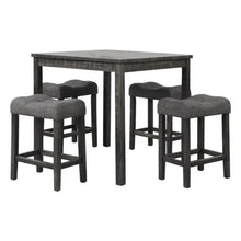Load image into Gallery viewer, Transitional Counter Dining Set With 4 Tufted Stools

