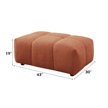 Load image into Gallery viewer, Loanna - Ottoman - Coral Red Chenille
