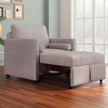 Load image into Gallery viewer, 3 In 1 Convertible Sleeper Chair With Adjustable Backrest, Lounger Chair Turns Into Bed

