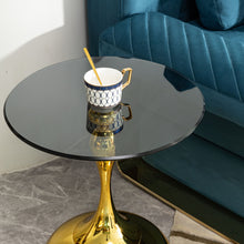 Load image into Gallery viewer, Modern Minimalist Coffee Table With Steel Legs And Tempered Glass Top
