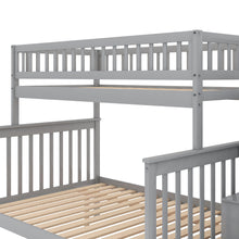 Load image into Gallery viewer, Twin over Full Stairway Bunk Bed with Storage, Gray
