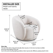 Load image into Gallery viewer, Swivel Accent Upholstered Barrel Chair
